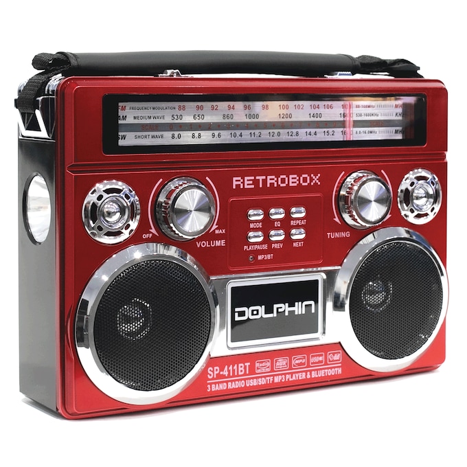 Rechargeable Bluetooth Radio, Red, large