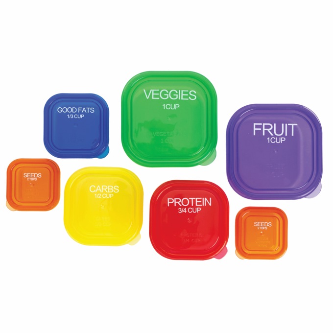 28-Piece Proper Portion Containers with Lids, , large