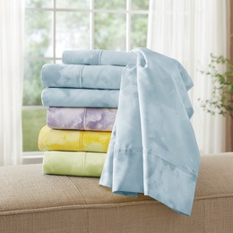 Bed Tite Watercolor Microfiber Sheet Set, , large