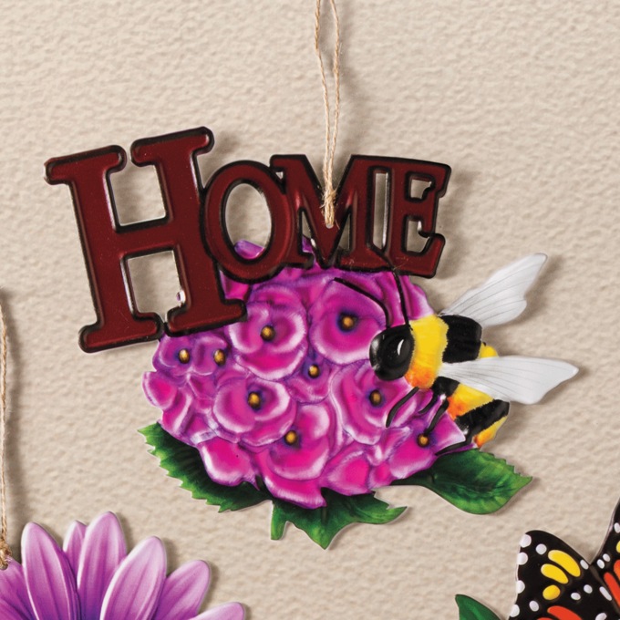 Outdoor Flower Wall Sign, , large