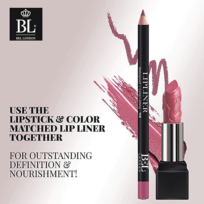 BEL London Lipstick & Lipliner Set, Rose, large