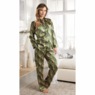 Brynn Satin PJ Set with Botton-Down Top and Relaxed-Fit Pant, , large