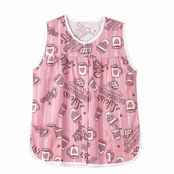 Easy-Care Button-Front Cobbler Apron, , large