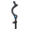 Medline Folding Aluminum Posture Cane with Self-Standing Base, Black, large