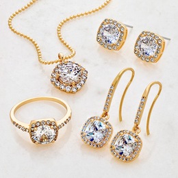 4-Piece Cubic Zirconia Collection, , large