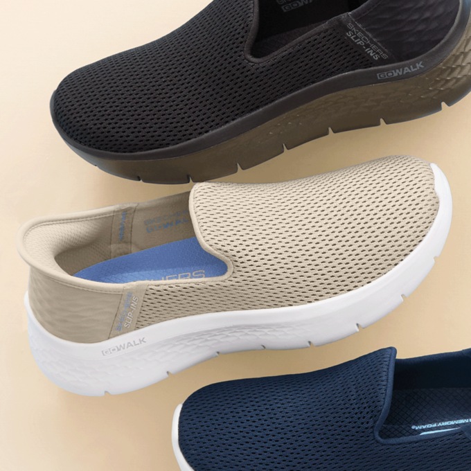 Skechers Women's Slip-ins Gowalk Flex Relish Slip-on, Taupe Blue, large