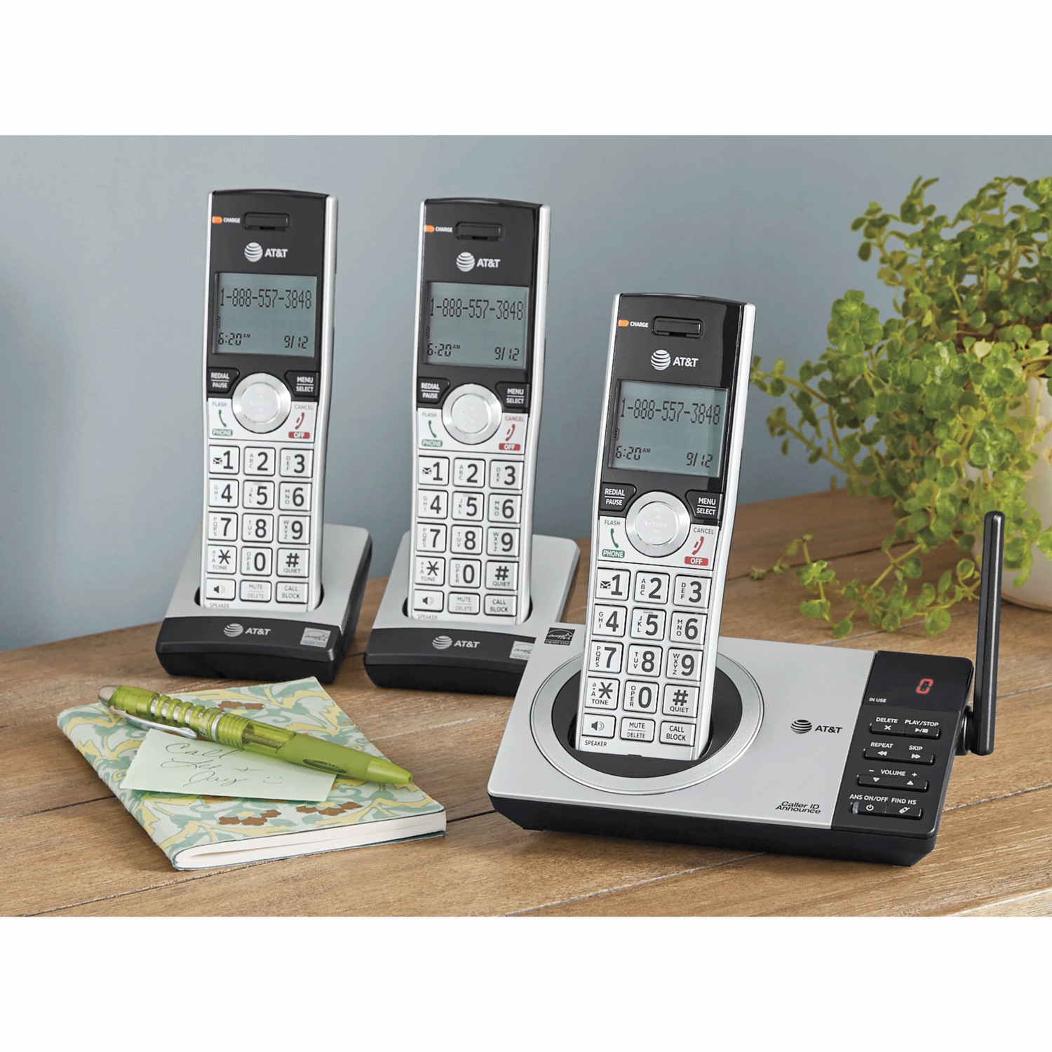 AT&T 2- or 3- Handset Cordless Answering System with Smart Call Blocker