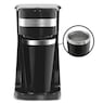 Elite Gourmet 1-Cup Coffee Maker with Travel Mug, Black, large