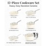 Gotham Steel Natural 12-Piece Ceramic Nonstick Cookware Set, , large