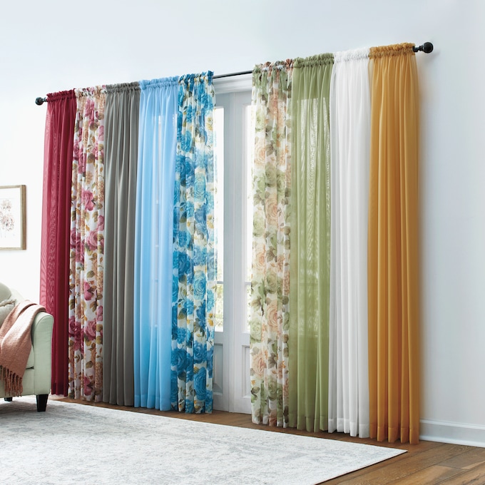 Sheer Curtain Panel, , large