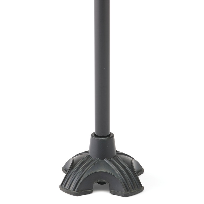 Medline Folding Aluminum Posture Cane with Self-Standing Base, Black, large