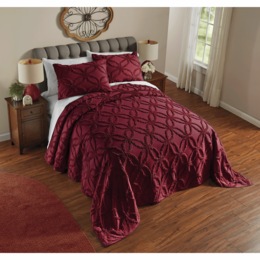 Solid Chenille Bedding, , large