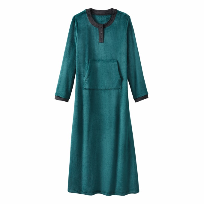 Polar Fleece Cozy Lounger, Teal Black, large