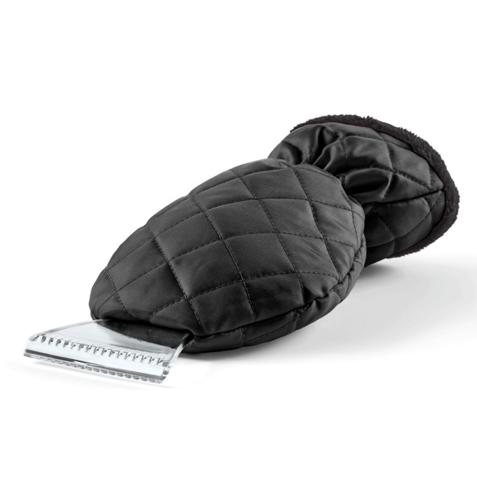 Set of 2 Ice Scraper Mitts, Black, large