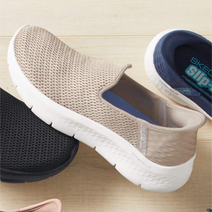 Skechers Women's Slip-ins Gowalk Flex Relish Slip-on, Taupe Blue, large