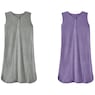 2-Pack Henley Sleeveless Nightshirt, , large