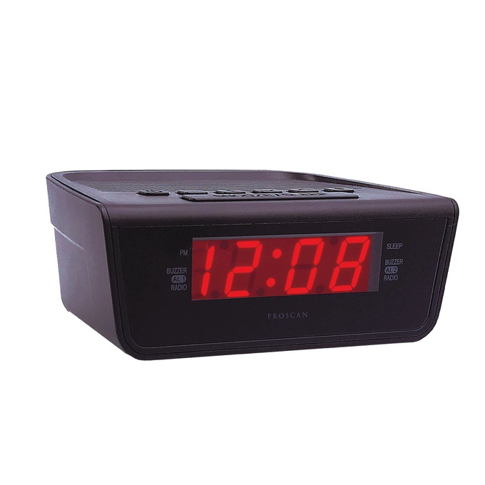 ProScan Clock Radio, Black, large