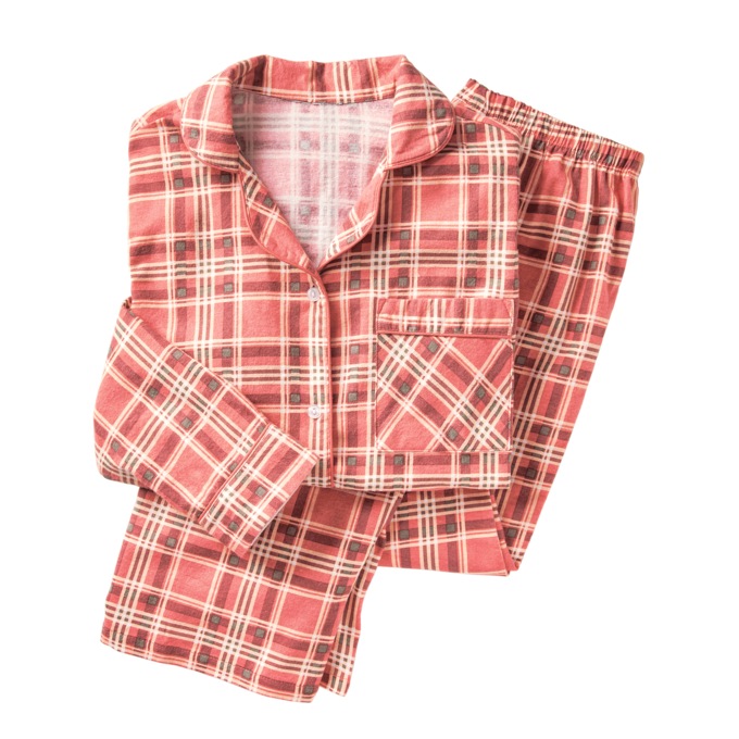 Cozee Corner Printed Flannel Pajamas, , large