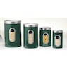 Set of 4 Window Canisters with Stainless Steel Lids, , large