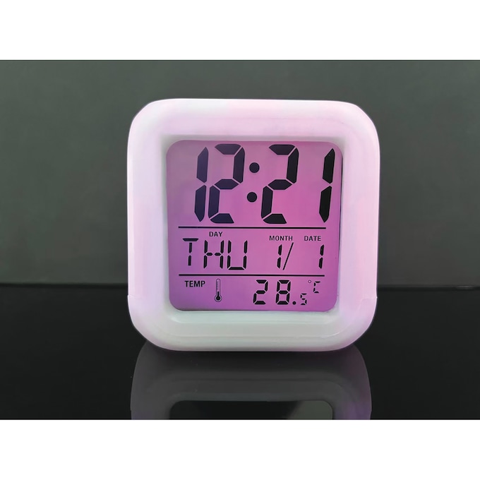 Glowing Digital Alarm Clock, , large