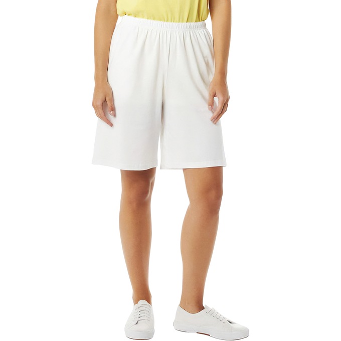 Knit Short - Solid and Print, White, large