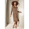 Luxe Velour Leopard Animal-Print Nightgown for Women with V-Neck, , large