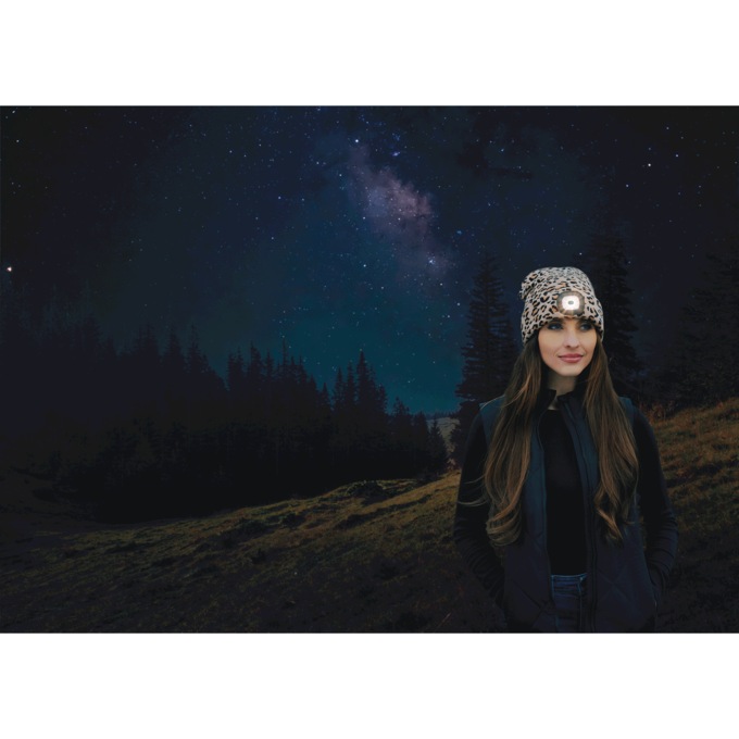 Women's Rechargeable LED Beanie, , large