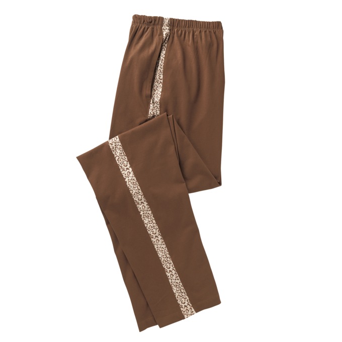 Contrast Stripe Pant, Leopard Print, large