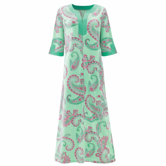 Cora Print Knit Robe, , large