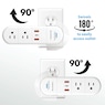 Bell+Howell 180&deg; Swivel Power with Surge Protection, , large