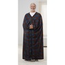 Polar Fleece Blanket Robe, Navy Plaid, large