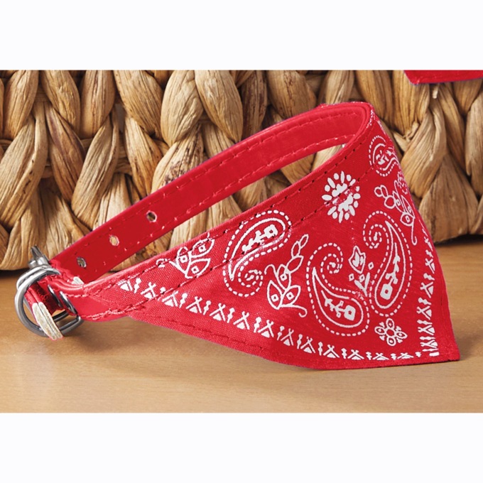 Bandana Pet Collar, Red, large