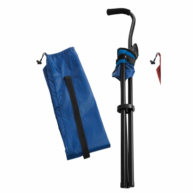 Walking Cane Seat with Carrying Bag, Blue, large