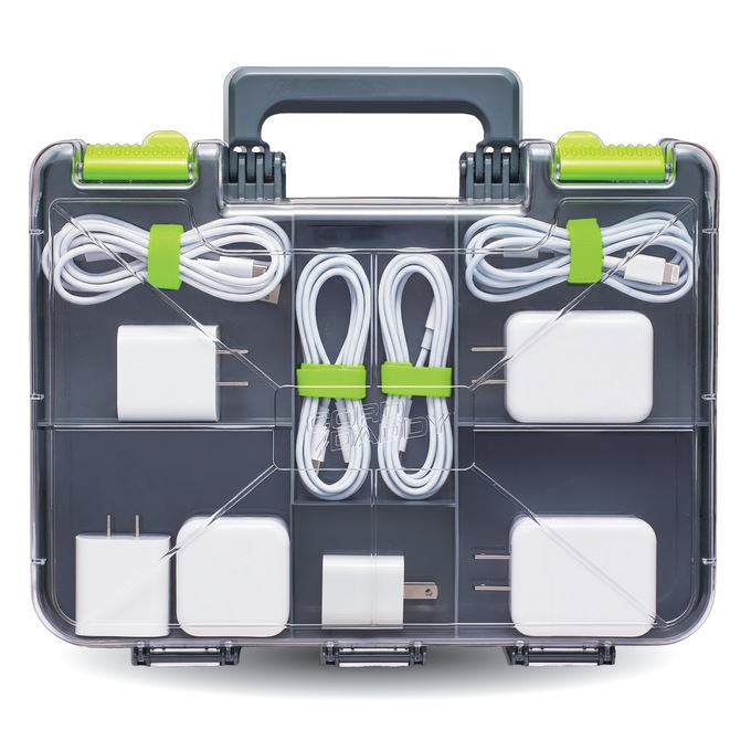 Cord Daddy Portable Cord Organizer with Built-in Cable Tester, Black, large