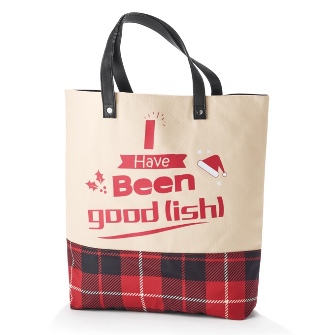 Holly Toes Holiday Tote Bag, , large