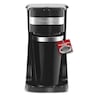 Elite Gourmet 1-Cup Coffee Maker with Travel Mug, Black, large