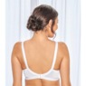 Lace Crossover Bra, White, large