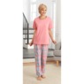 Solid/Plaid PJ Set, , large