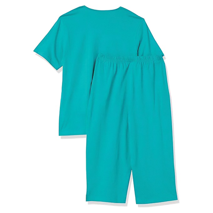 Embroidered Capri Set, Jade, large