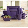 16-Piece Modern Square Dinnerware Set in Solid Colors, , large