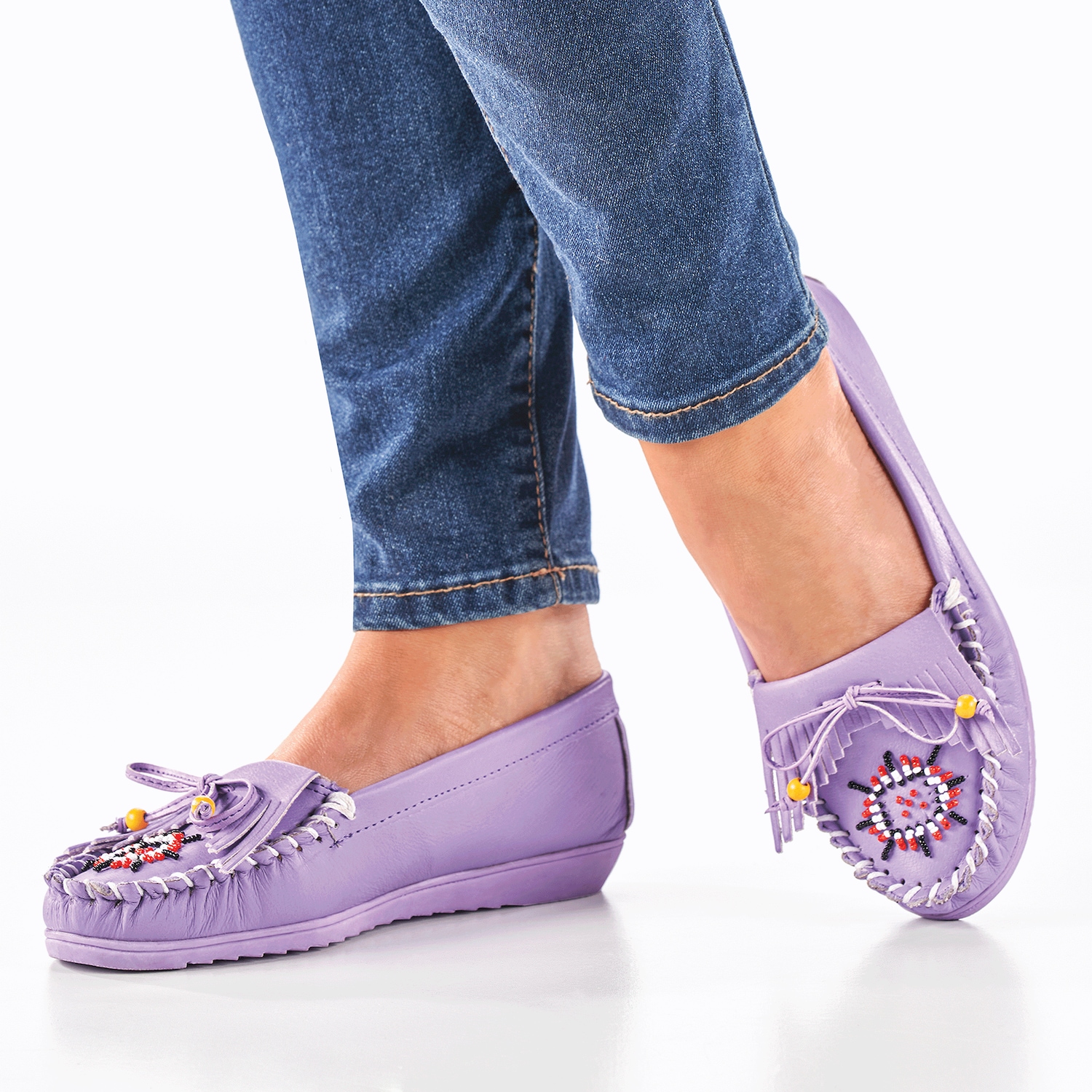 Beaded Women's Moccasin with Arch Support | Dr. Leonard's